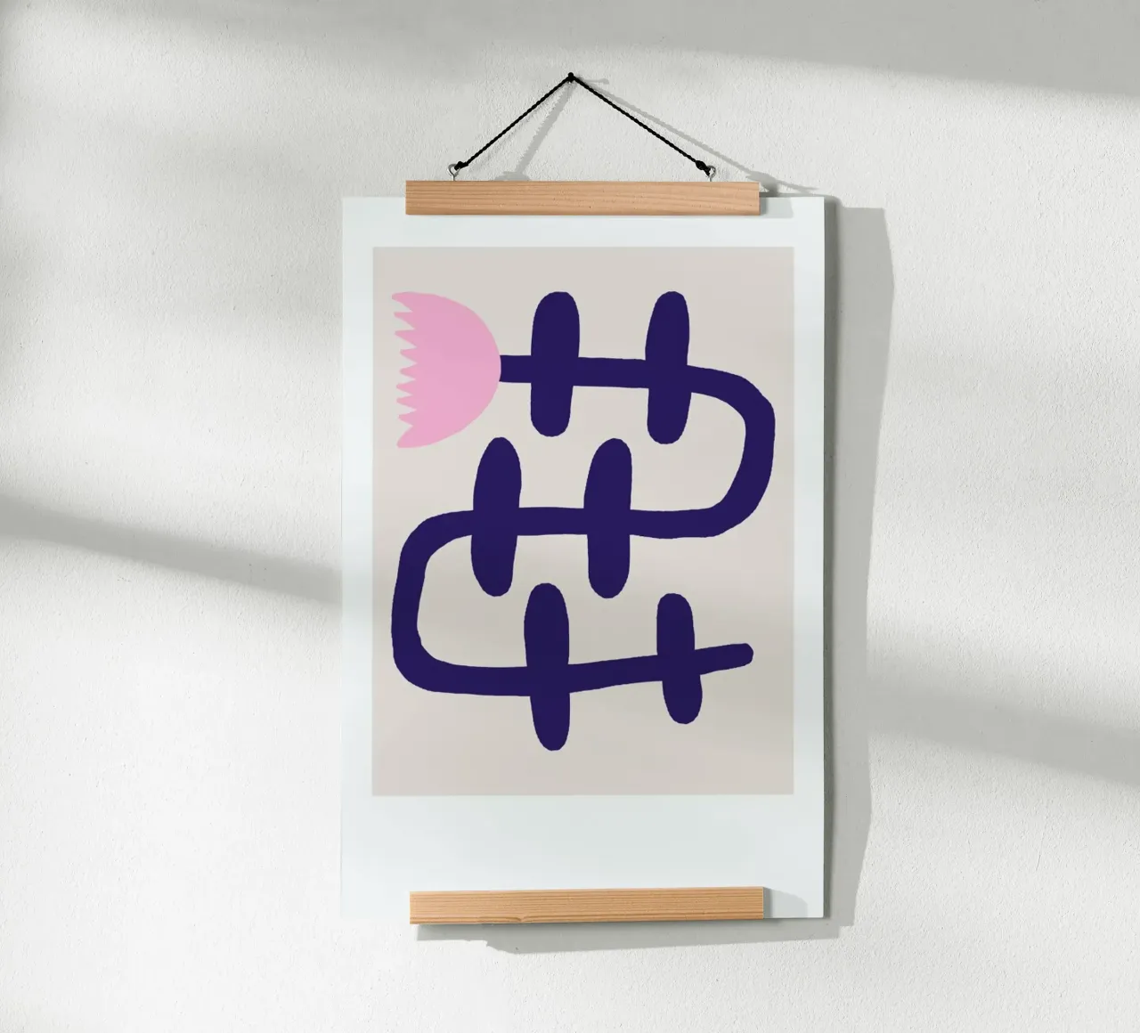 Flowery No. 8 poster con telaio in legno da typealive