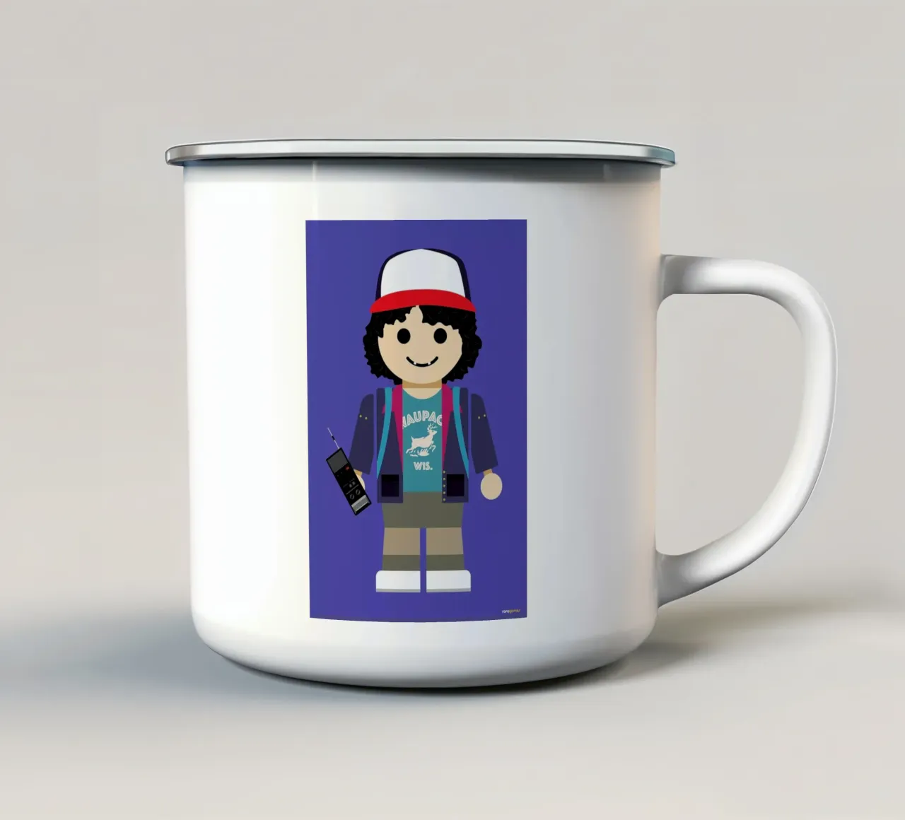 Dustin Toy tazza in smalto da Rafa Gomes