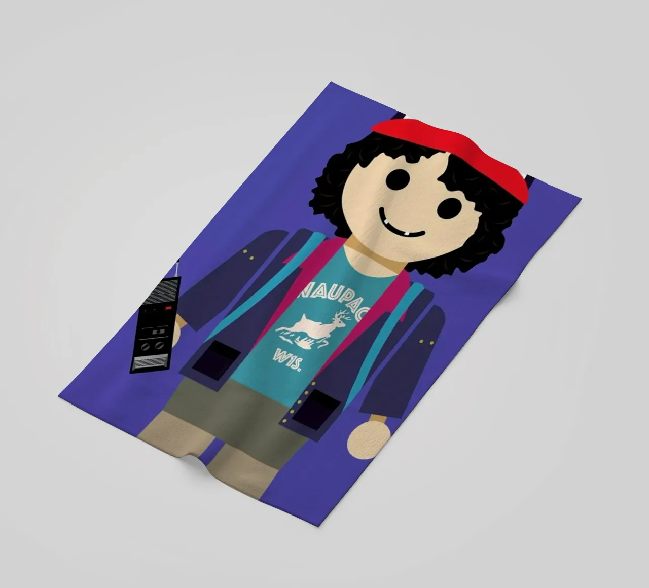 Dustin Toy beach towel by Rafa Gomes