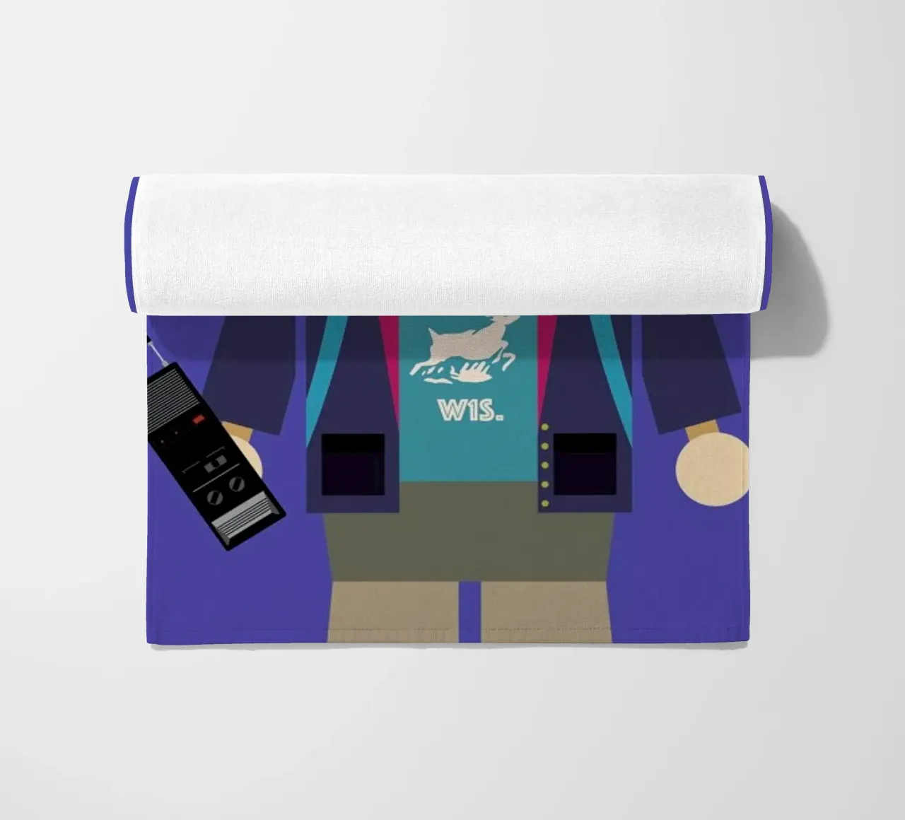 Dustin Toy beach towel by Rafa Gomes