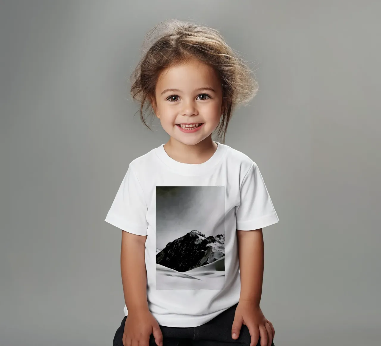 Mountains III kids t-shirt by Sebastian Hilgetag
