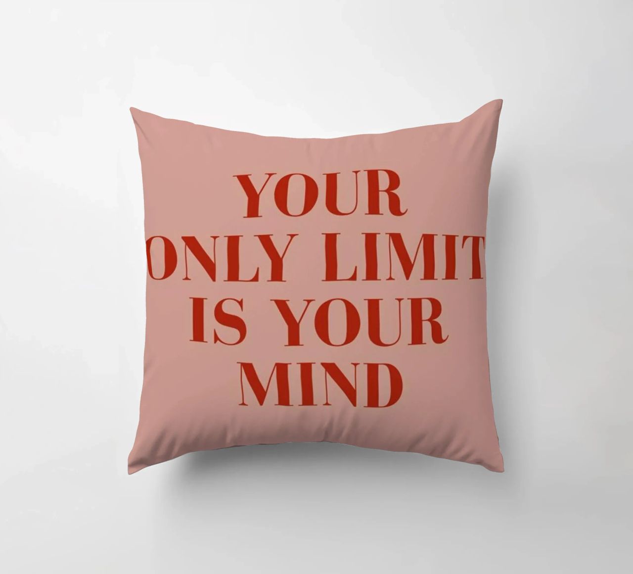 Your Only Limit decorative cushion by daylight design studio