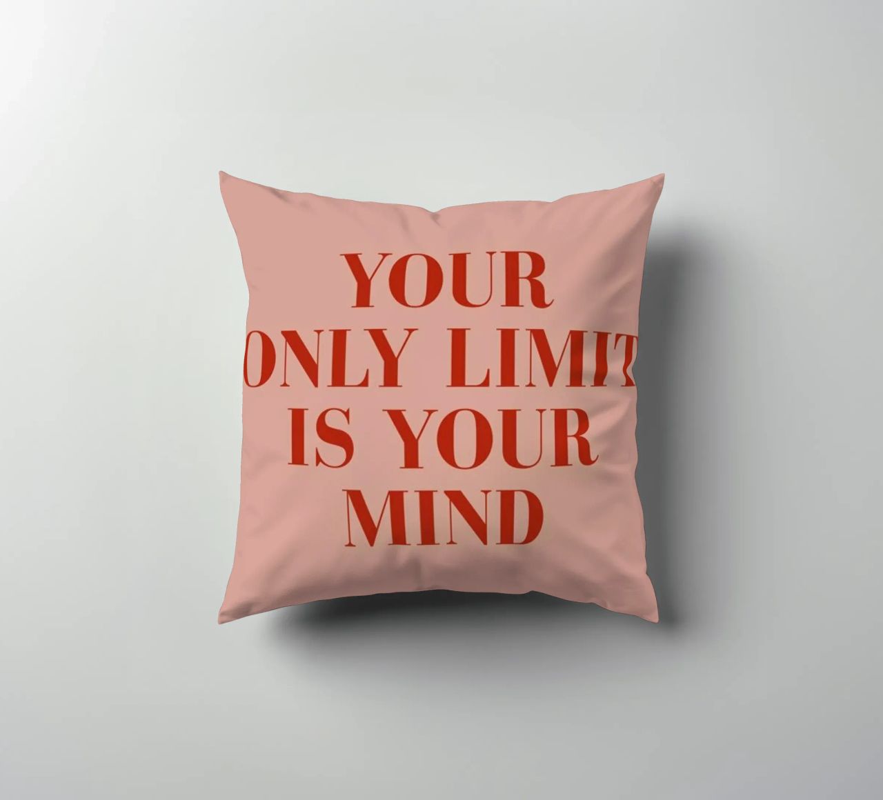 Your Only Limit decorative cushion by daylight design studio