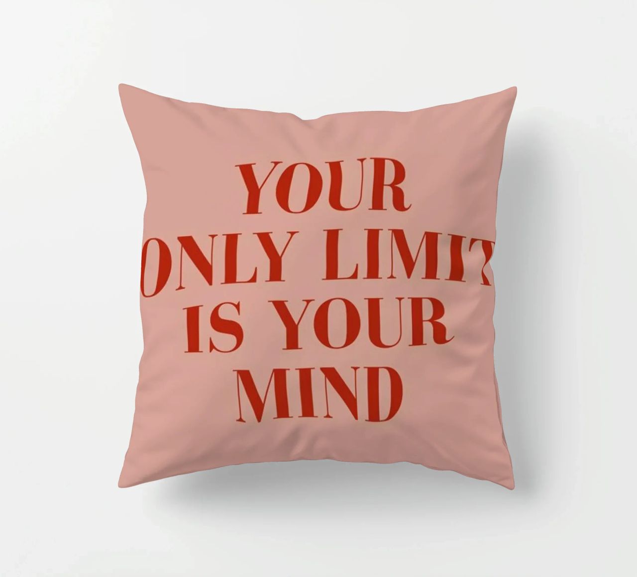 Your Only Limit decorative cushion by daylight design studio