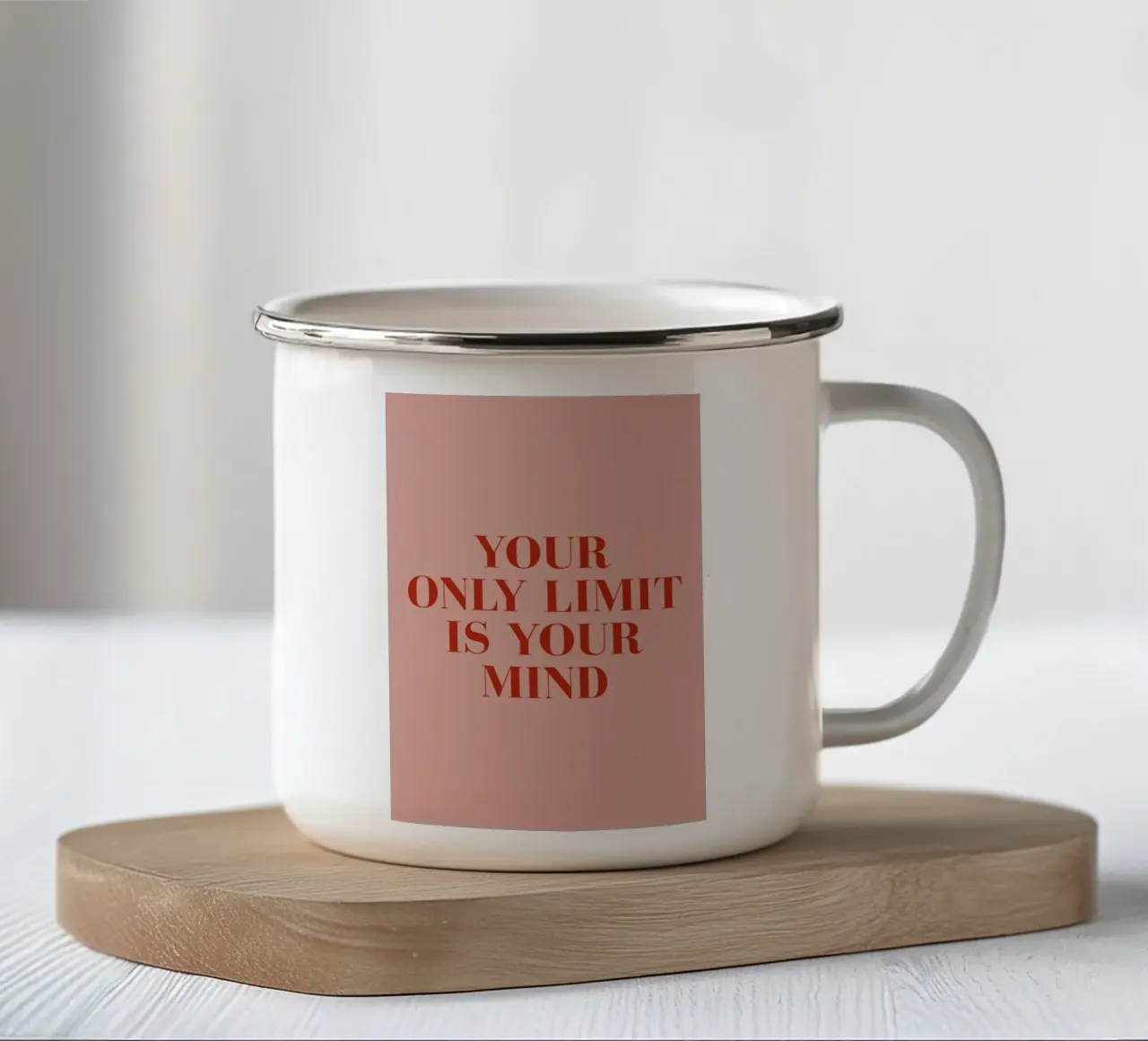 Your Only Limit mug en émail de daylight design studio