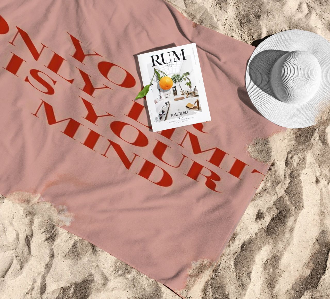 Your Only Limit beach towel by daylight design studio