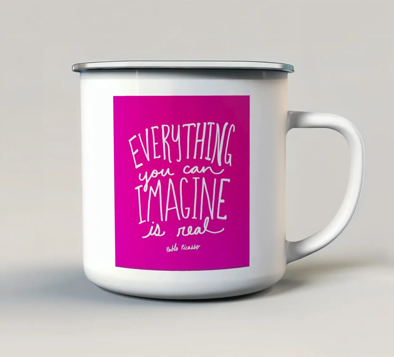 Imagine - Pink tazza in smalto da Leah Flores