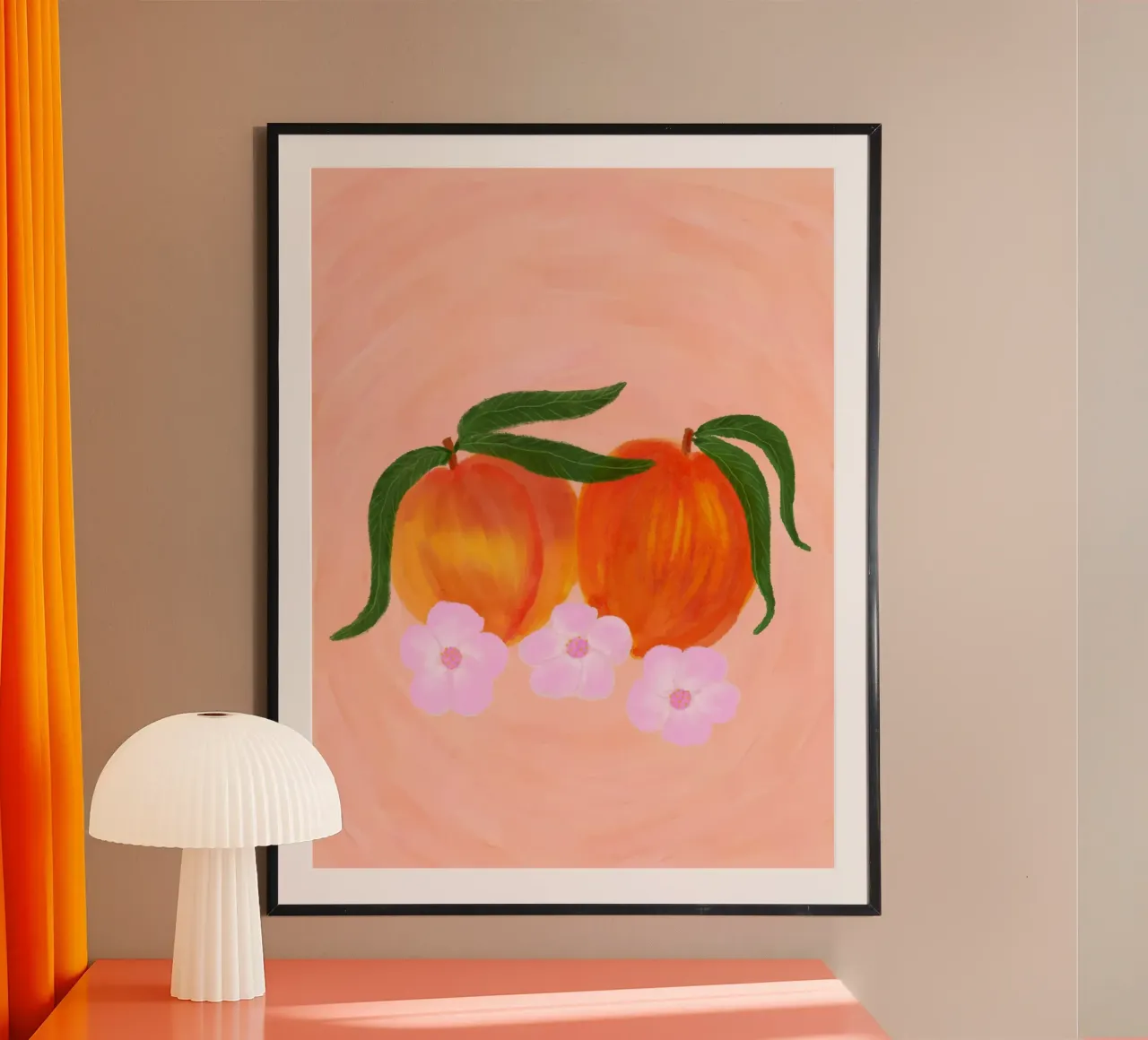Pesche poster con telaio in legno da Pictufy Sun & Spirit