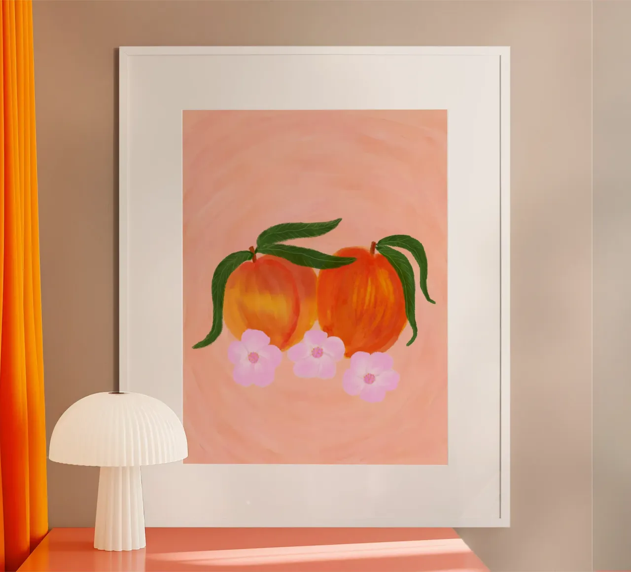 Pesche poster con telaio in legno da Pictufy Sun & Spirit