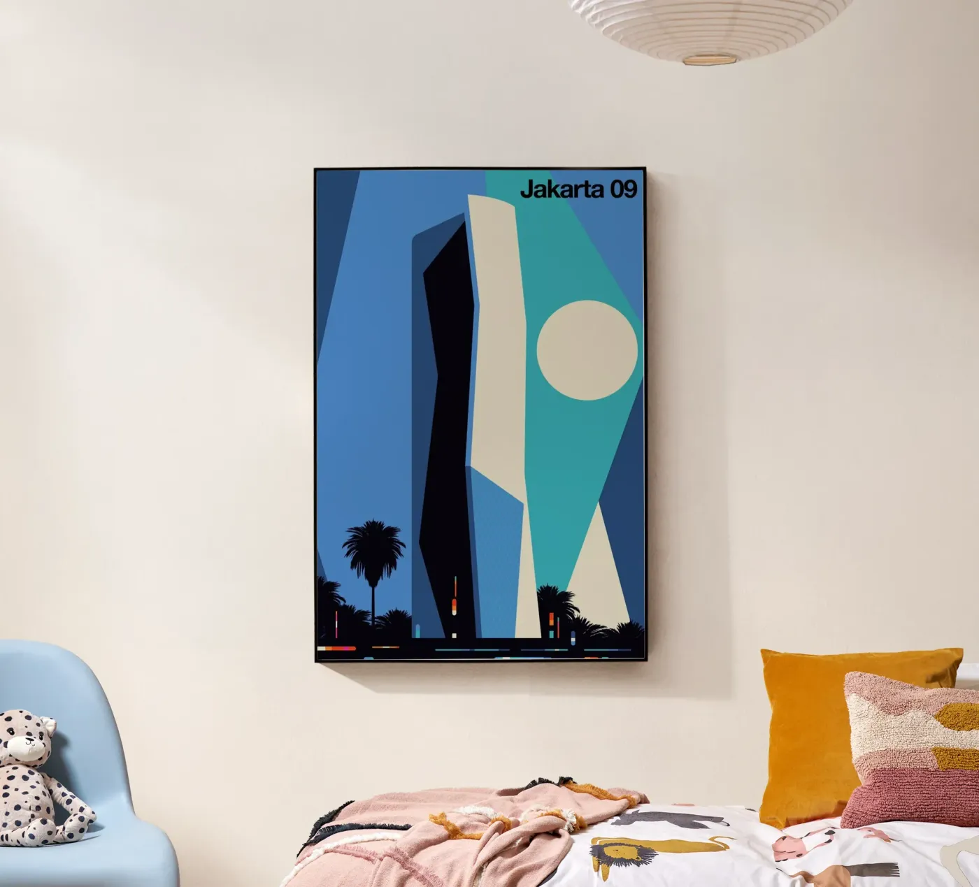 Jakarta 9 acryl van Bo Lundberg