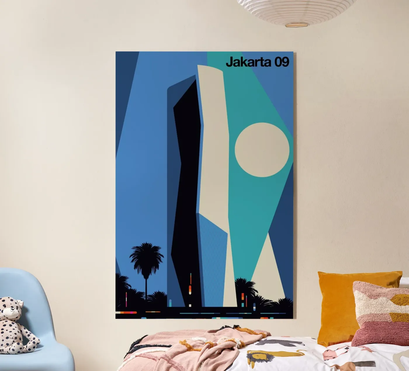 Jakarta 9 acryl van Bo Lundberg