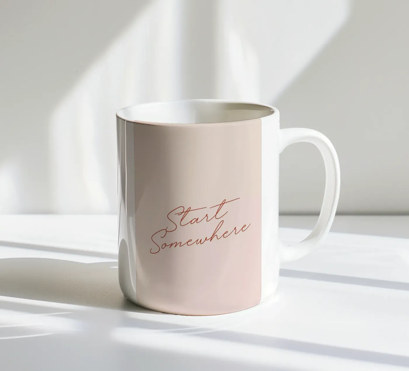 Start Somewhere ceramic mug by daylight design studio