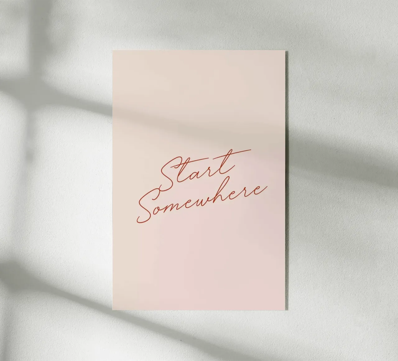 Start Somewhere acrylic glass by daylight design studio