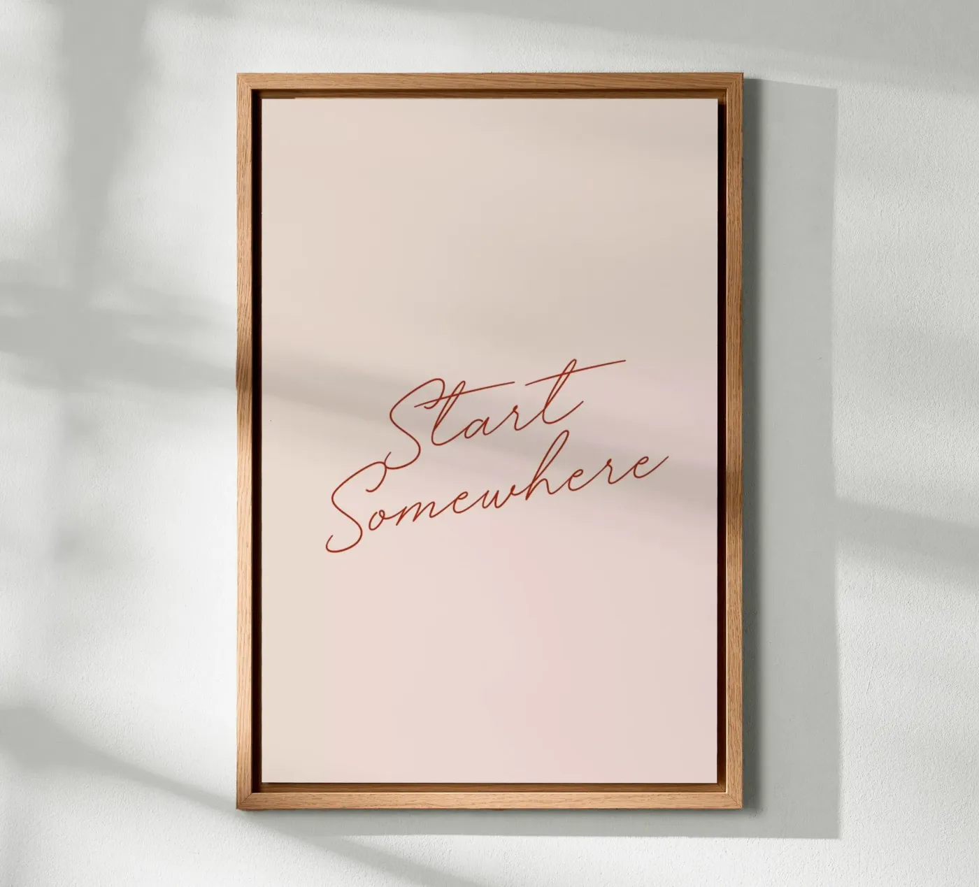Start Somewhere canvas by daylight design studio
