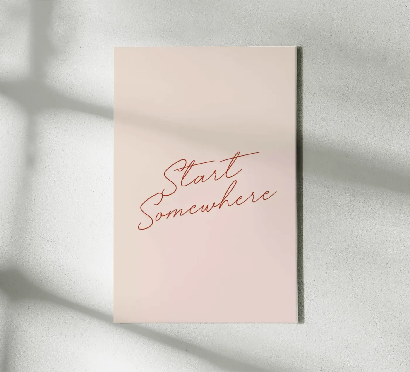 Start Somewhere canvas by daylight design studio