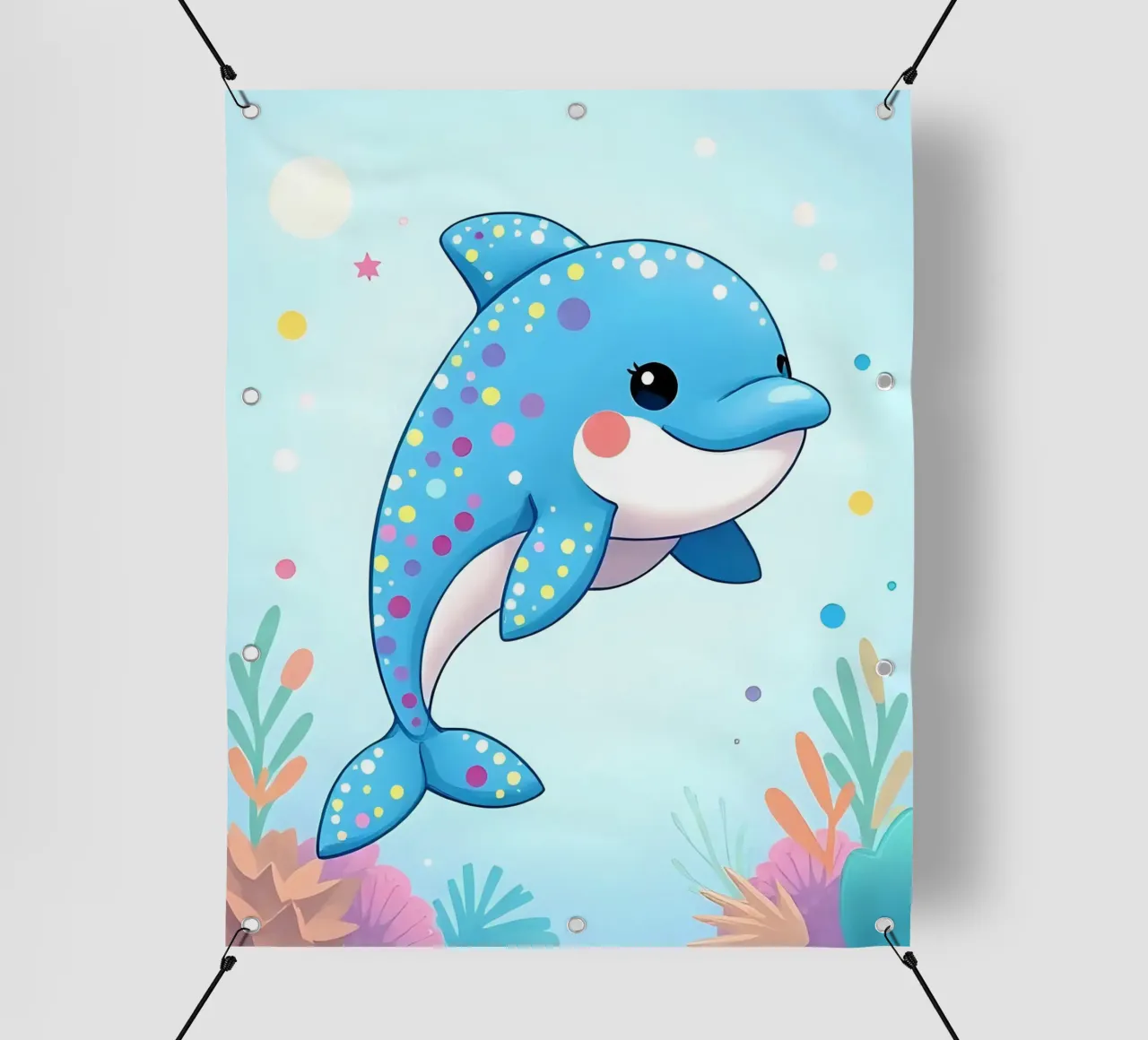 Delphin_3 telo in pvc da Tierisch bunt by LK