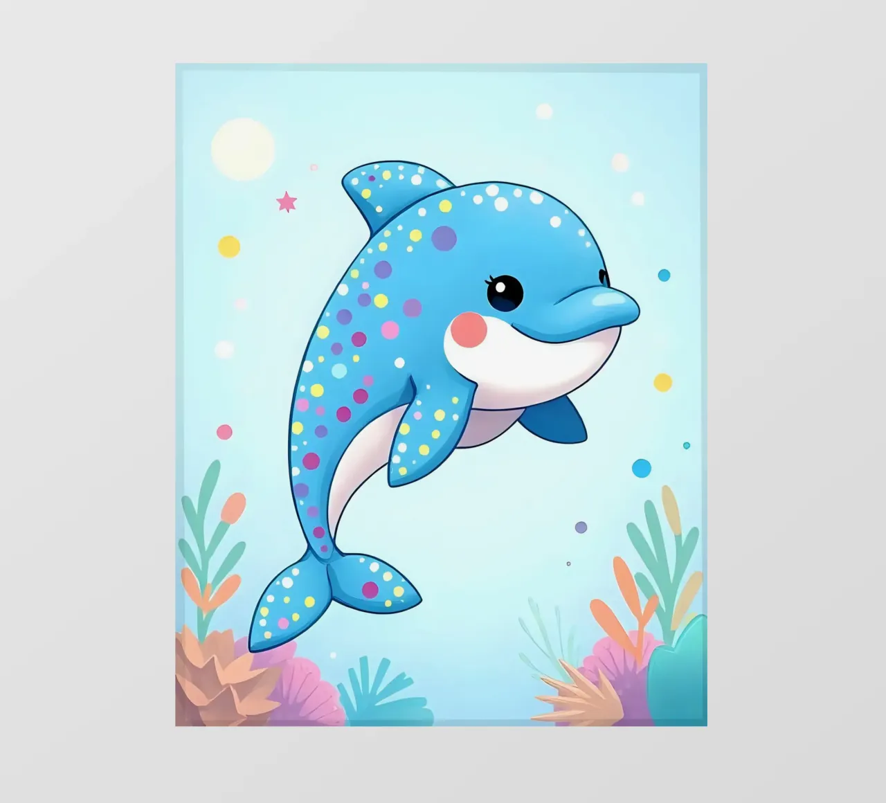 Delphin_3 telo in pvc da Tierisch bunt by LK