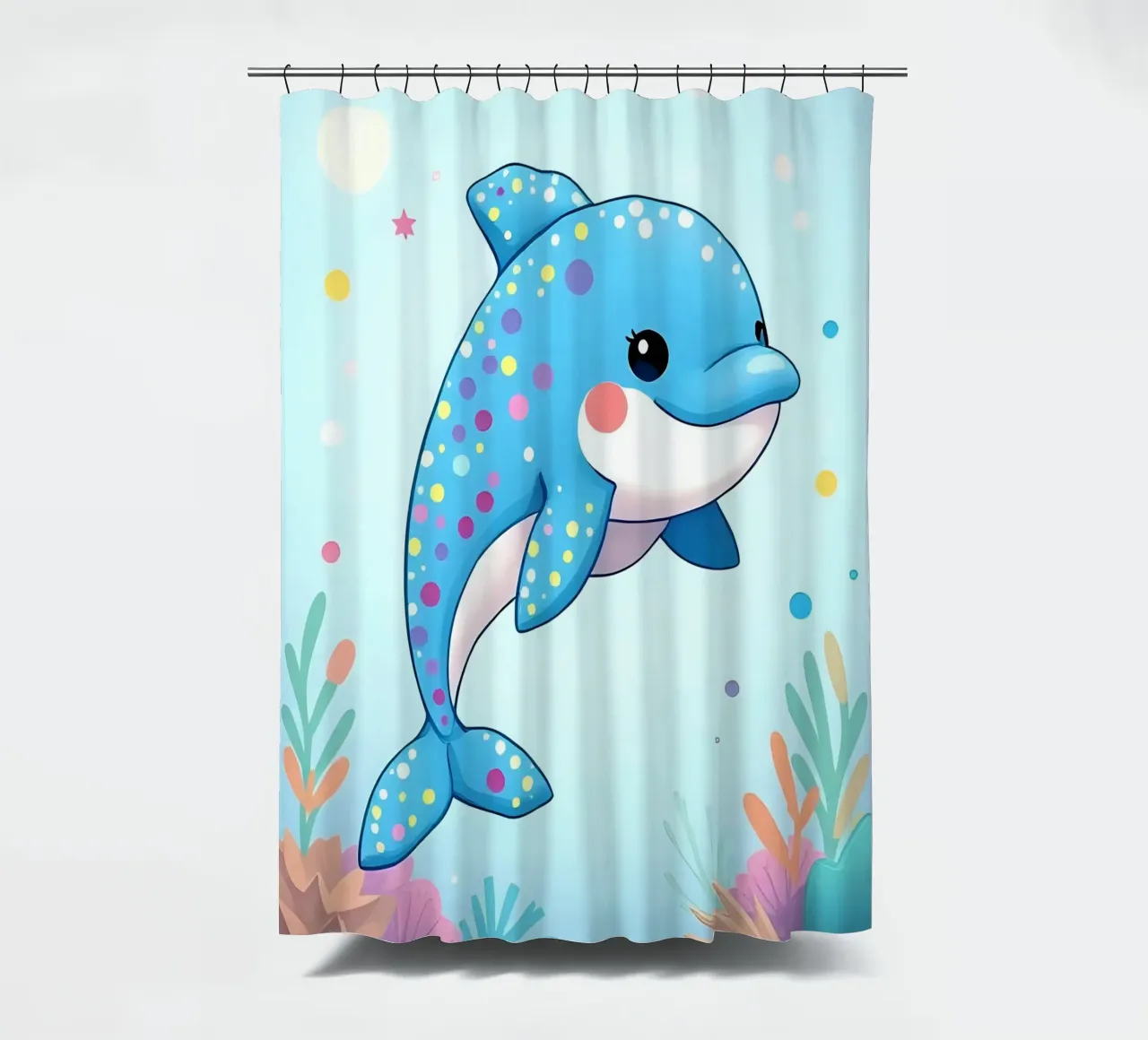 Delphin_3 tenda da doccia da Tierisch bunt by LK