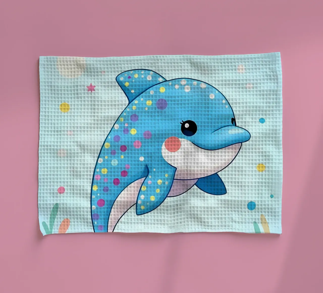 Delphin_3 canovaccio da cucina da Tierisch bunt by LK