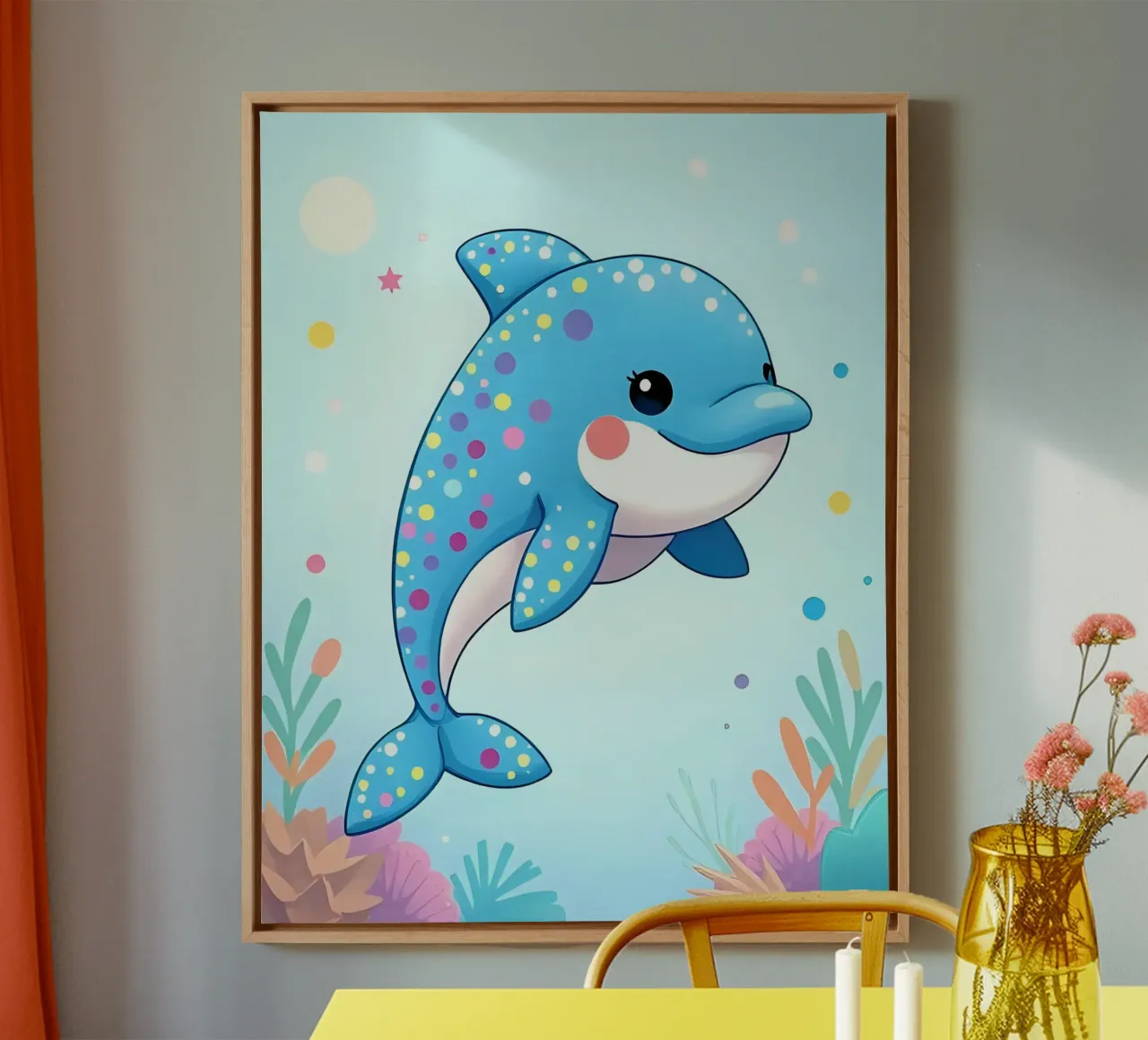 Delphin_3 tela da Tierisch bunt by LK