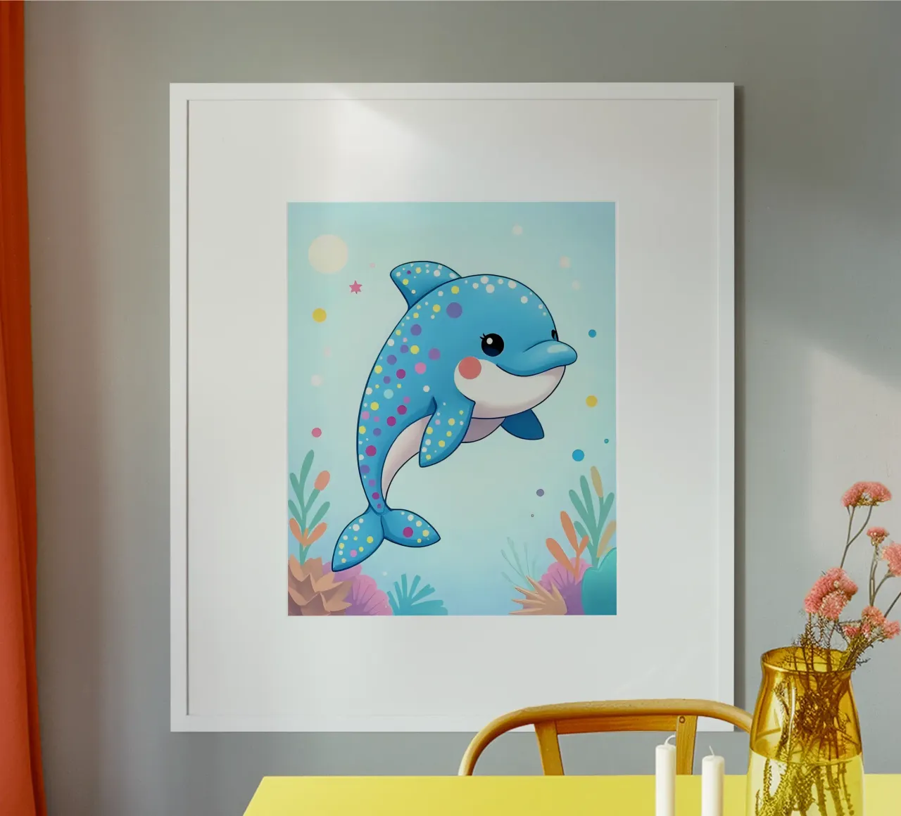 Delphin_3 carta hahnemühle da Tierisch bunt by LK