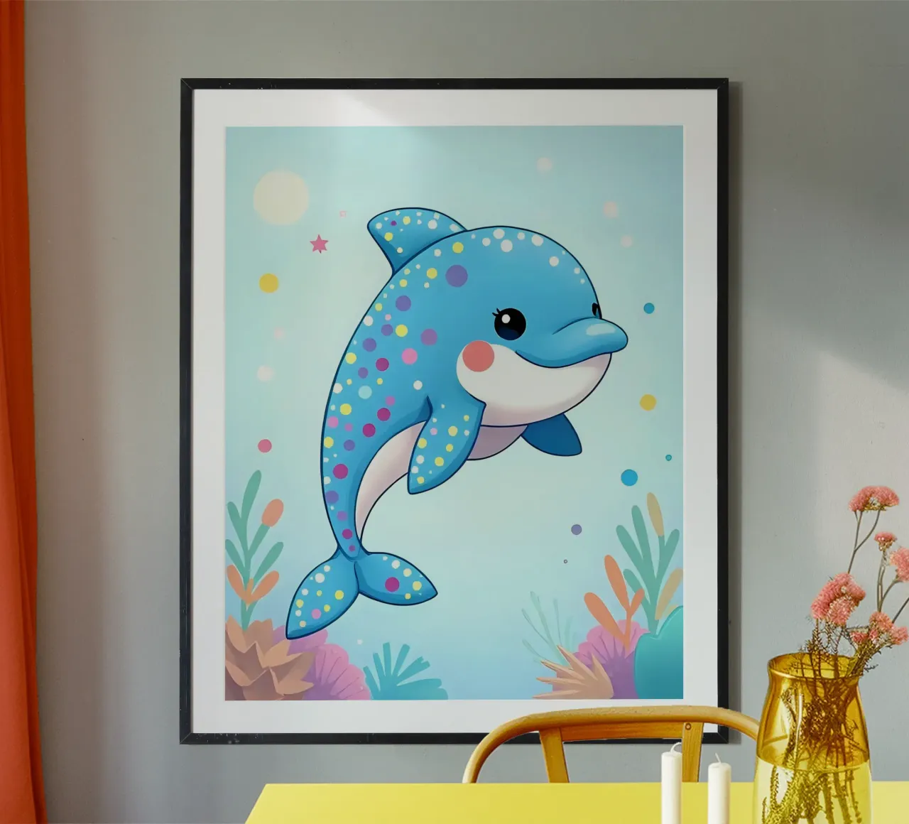 Delphin_3 poster da Tierisch bunt by LK