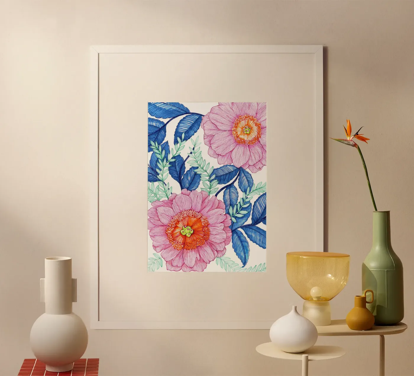 Fiori rosa poster da Pictufy Sun & Spirit