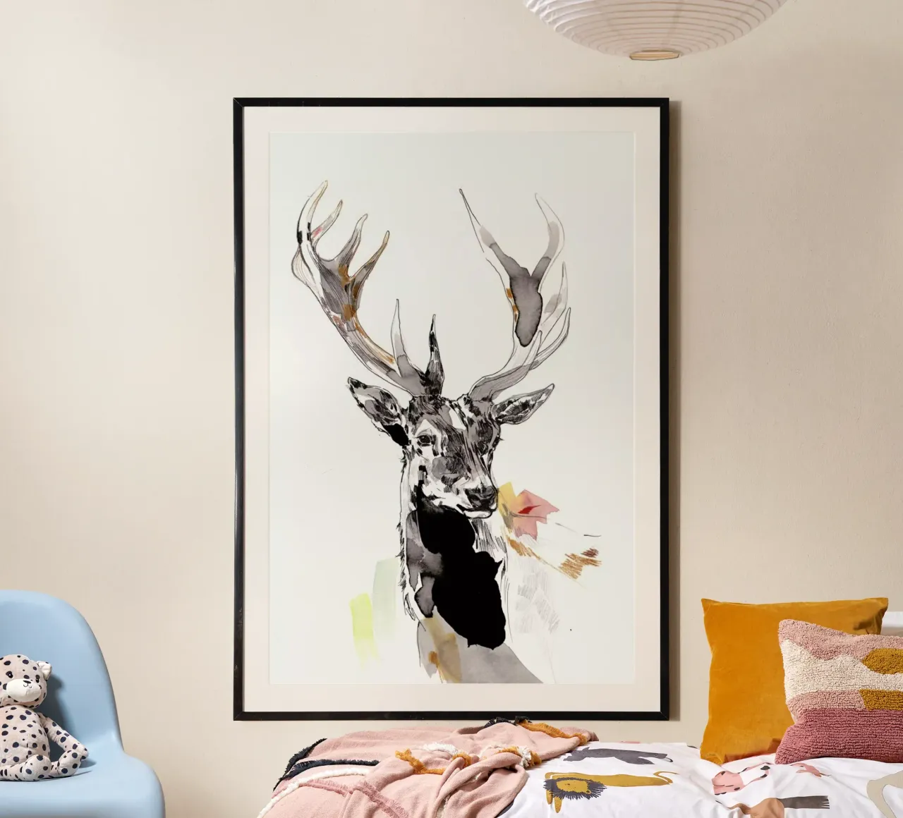Hirsch 2 poster con telaio in plastica da Mala Alani