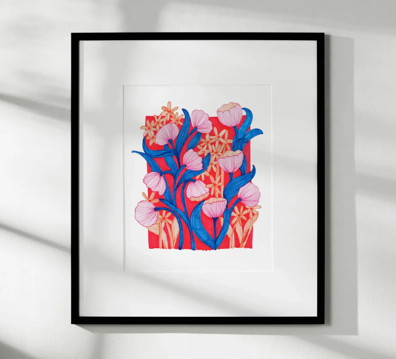 Bella in rosa poster con telaio in alluminio da Pictufy Sun & Spirit