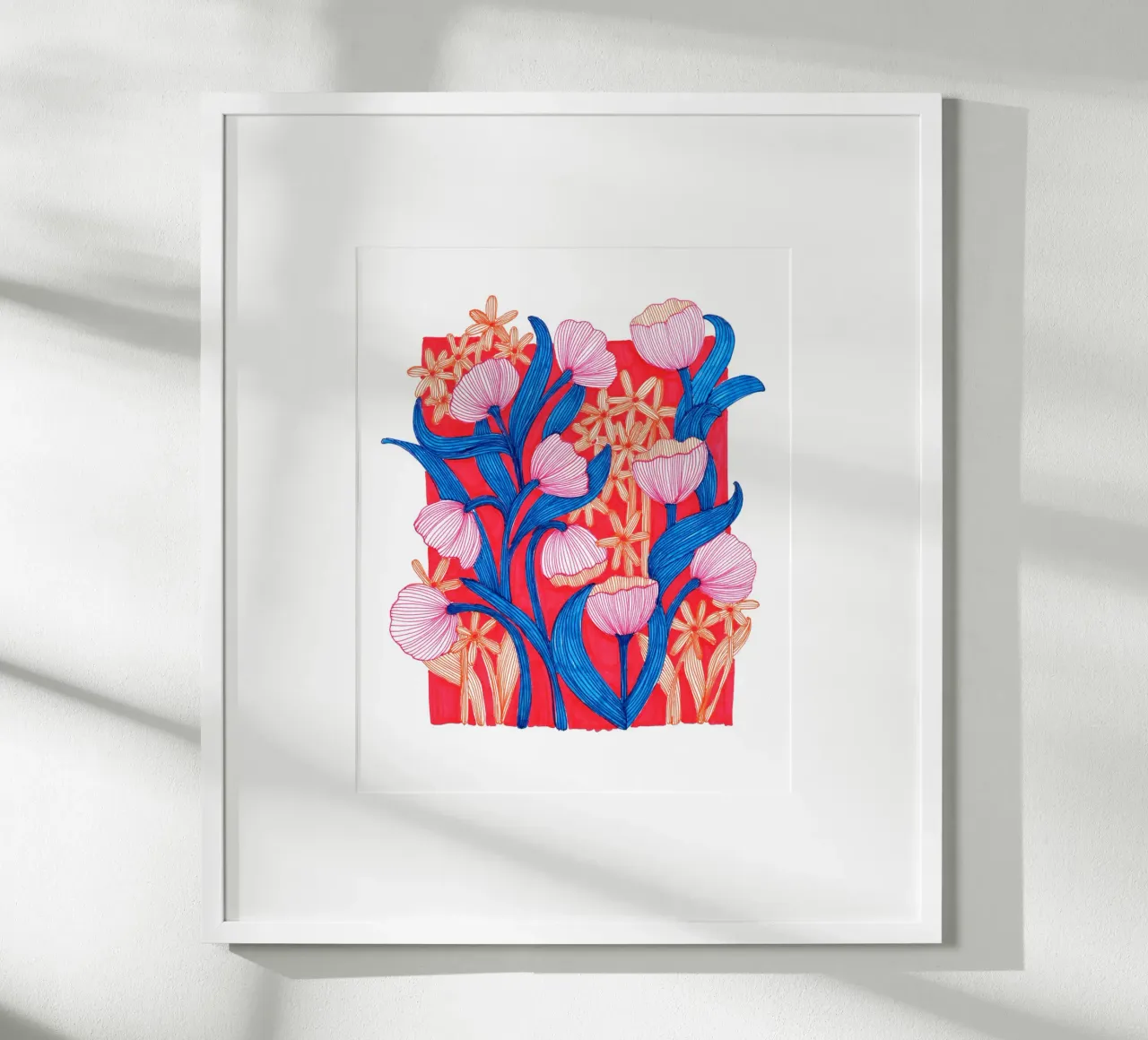 Bella in rosa poster con telaio in alluminio da Pictufy Sun & Spirit