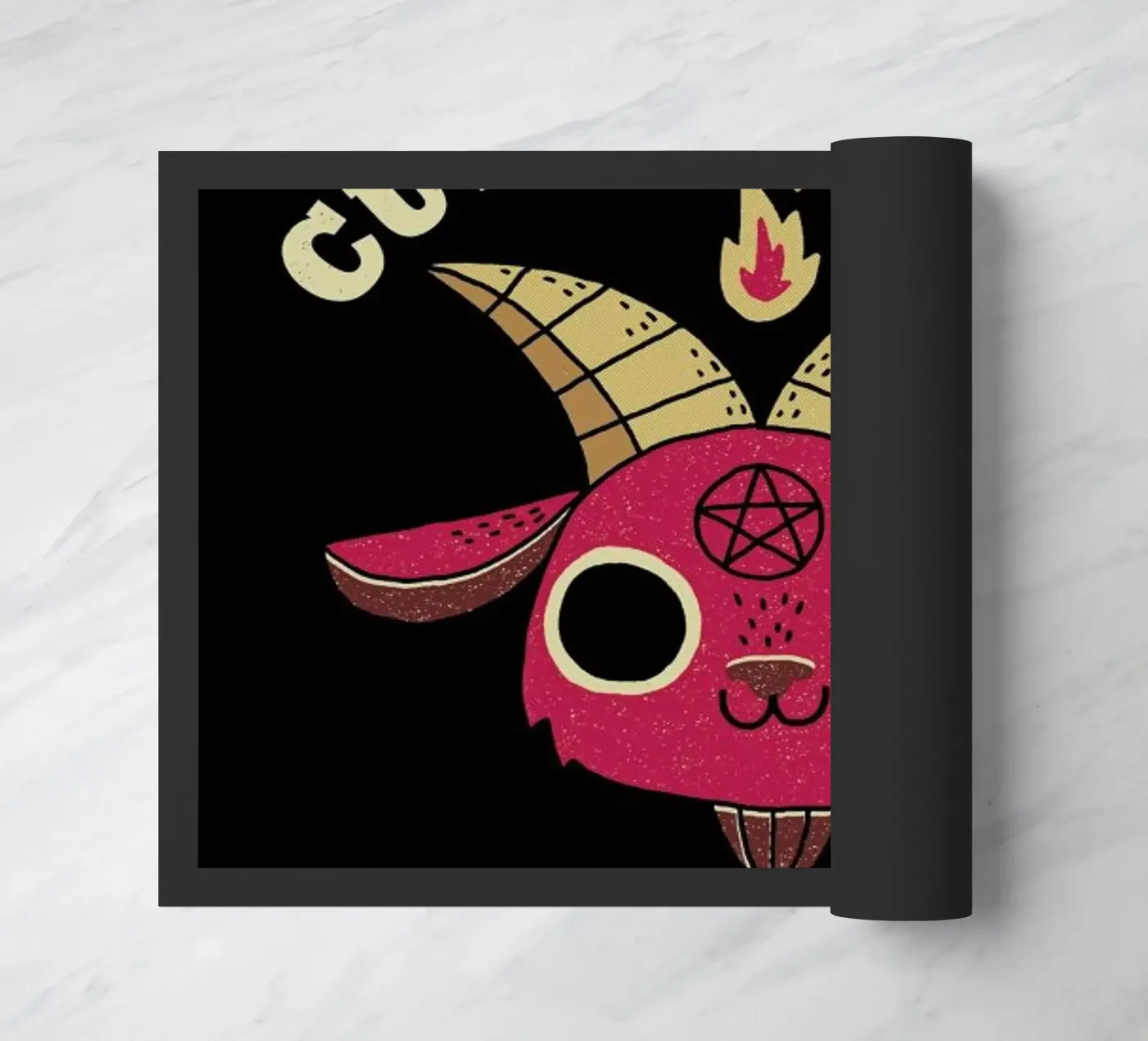 Cute As Hell doormat by DinoMike