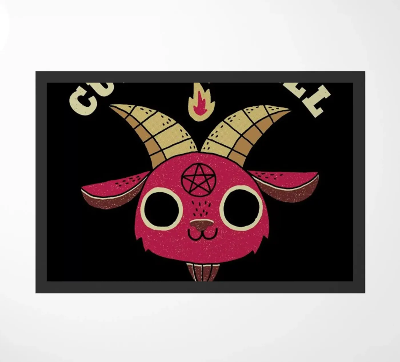 Cute As Hell doormat by DinoMike