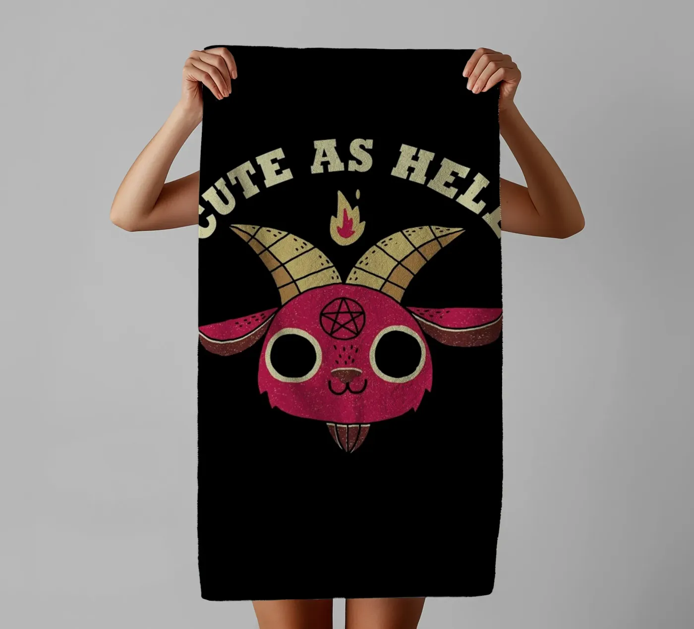 Cute As Hell towel by DinoMike