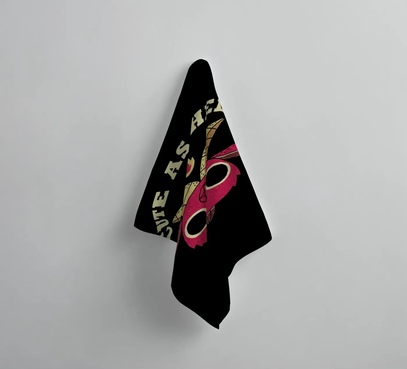Cute As Hell towel by DinoMike