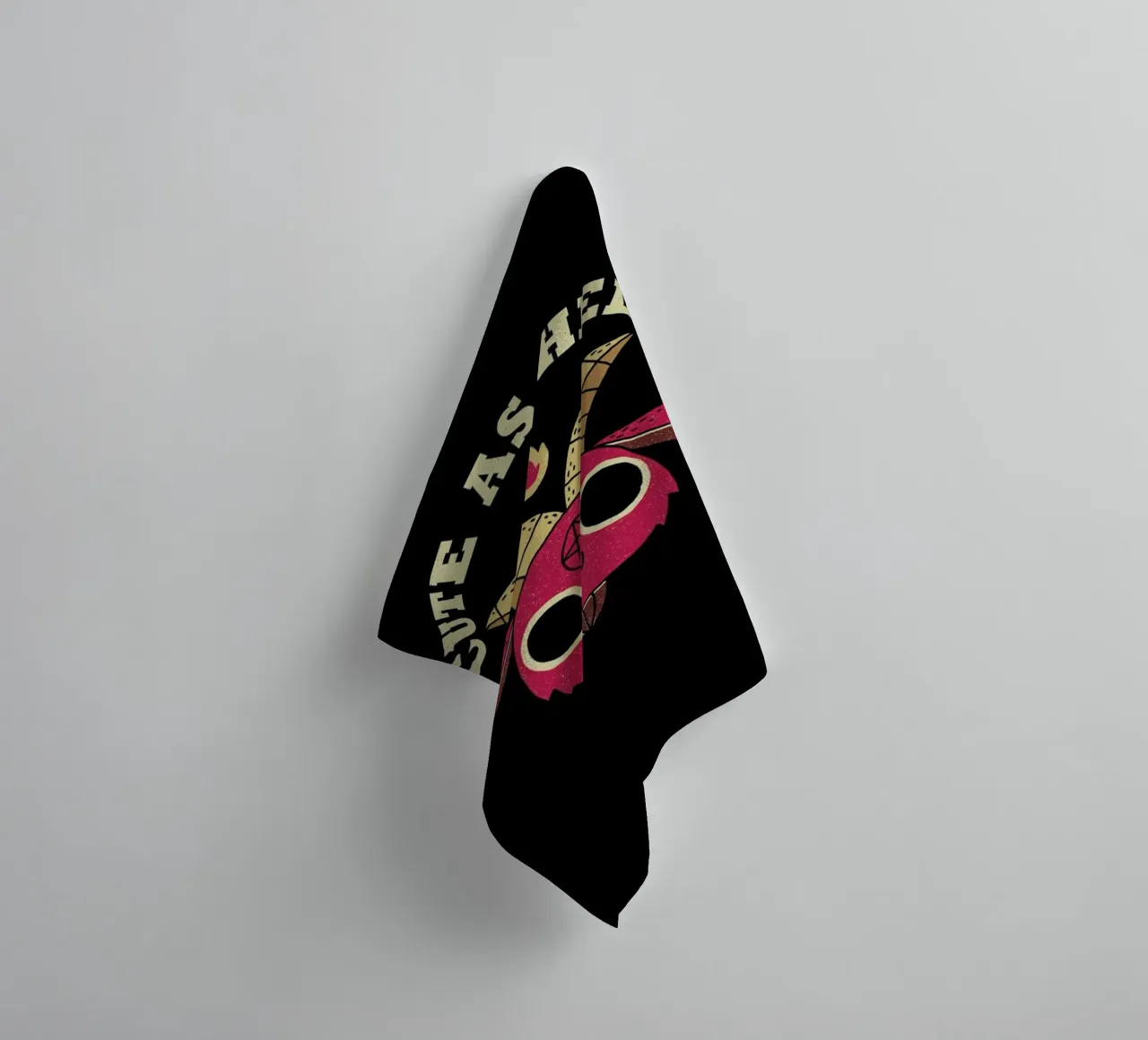 Cute As Hell towel by DinoMike