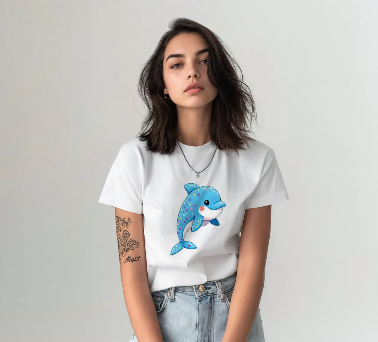 Delphin_3a t-shirt da Tierisch bunt by LK