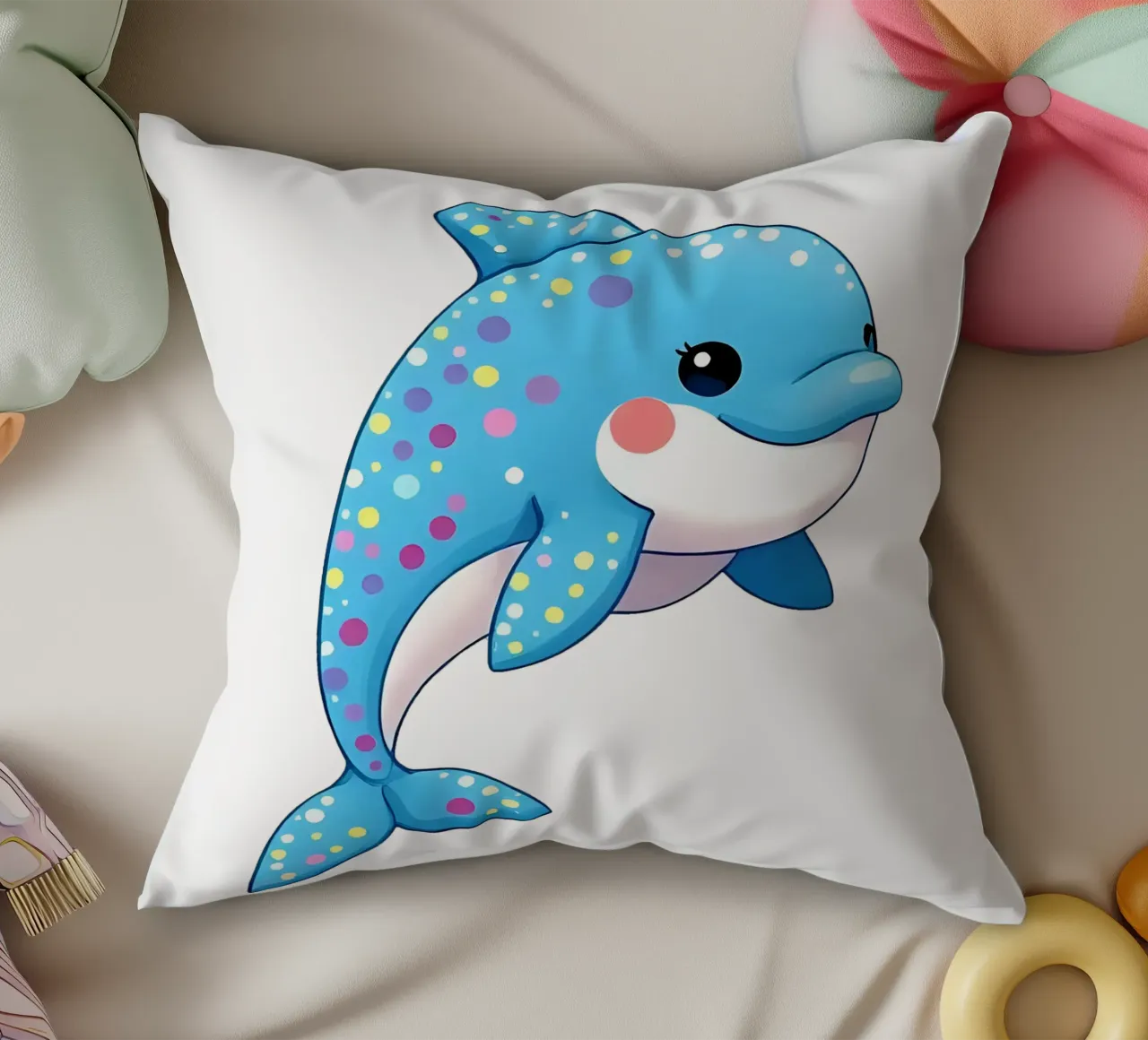 Delphin_3a cuscino da Tierisch bunt by LK