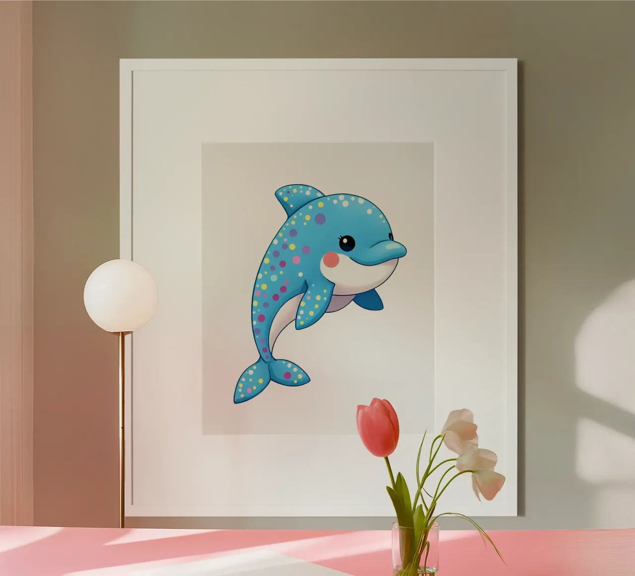 Delphin_3a carta hahnemühle da Tierisch bunt by LK