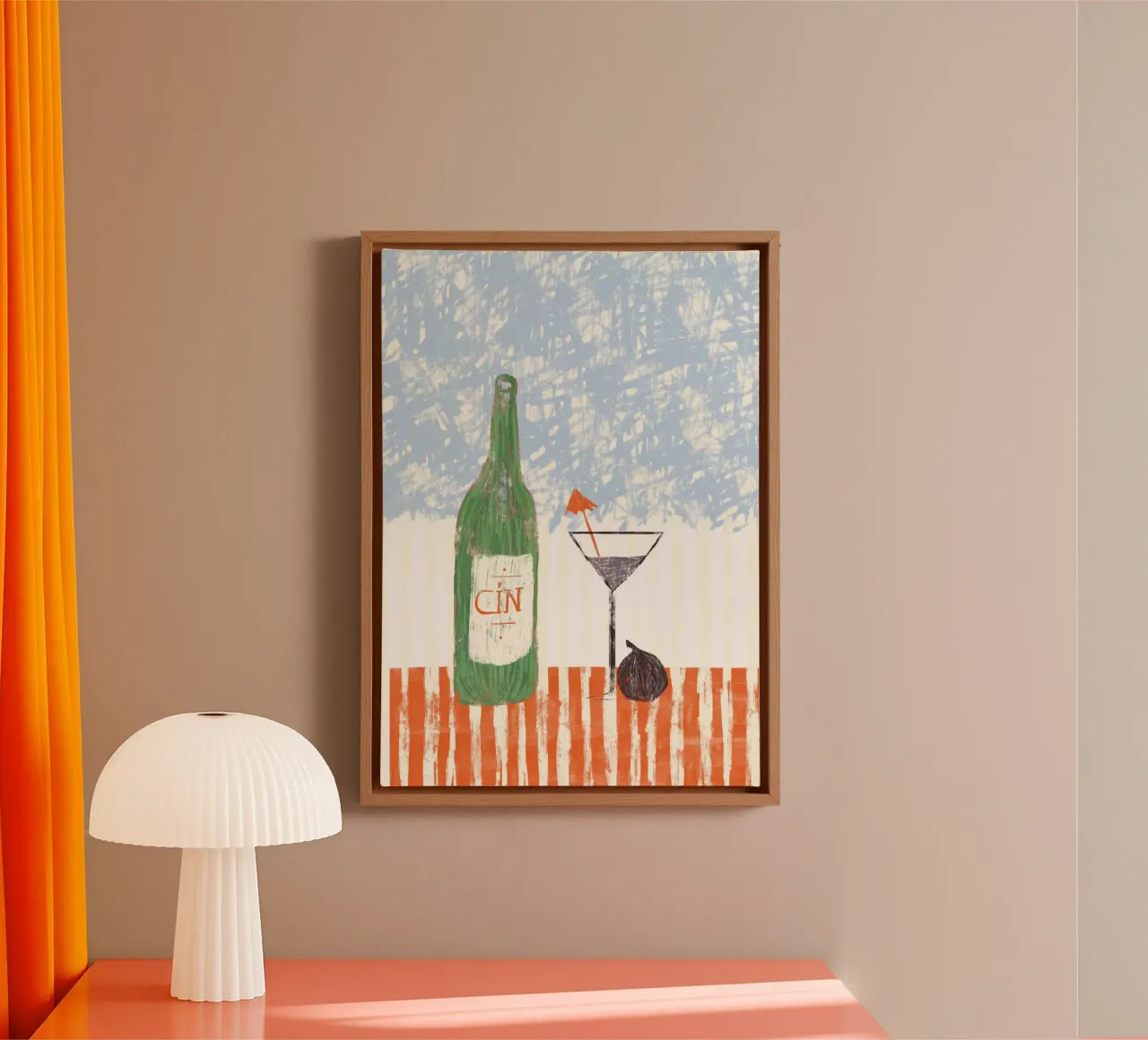 Cin canvas met Baklijst van Pictufy Sun & Spirit