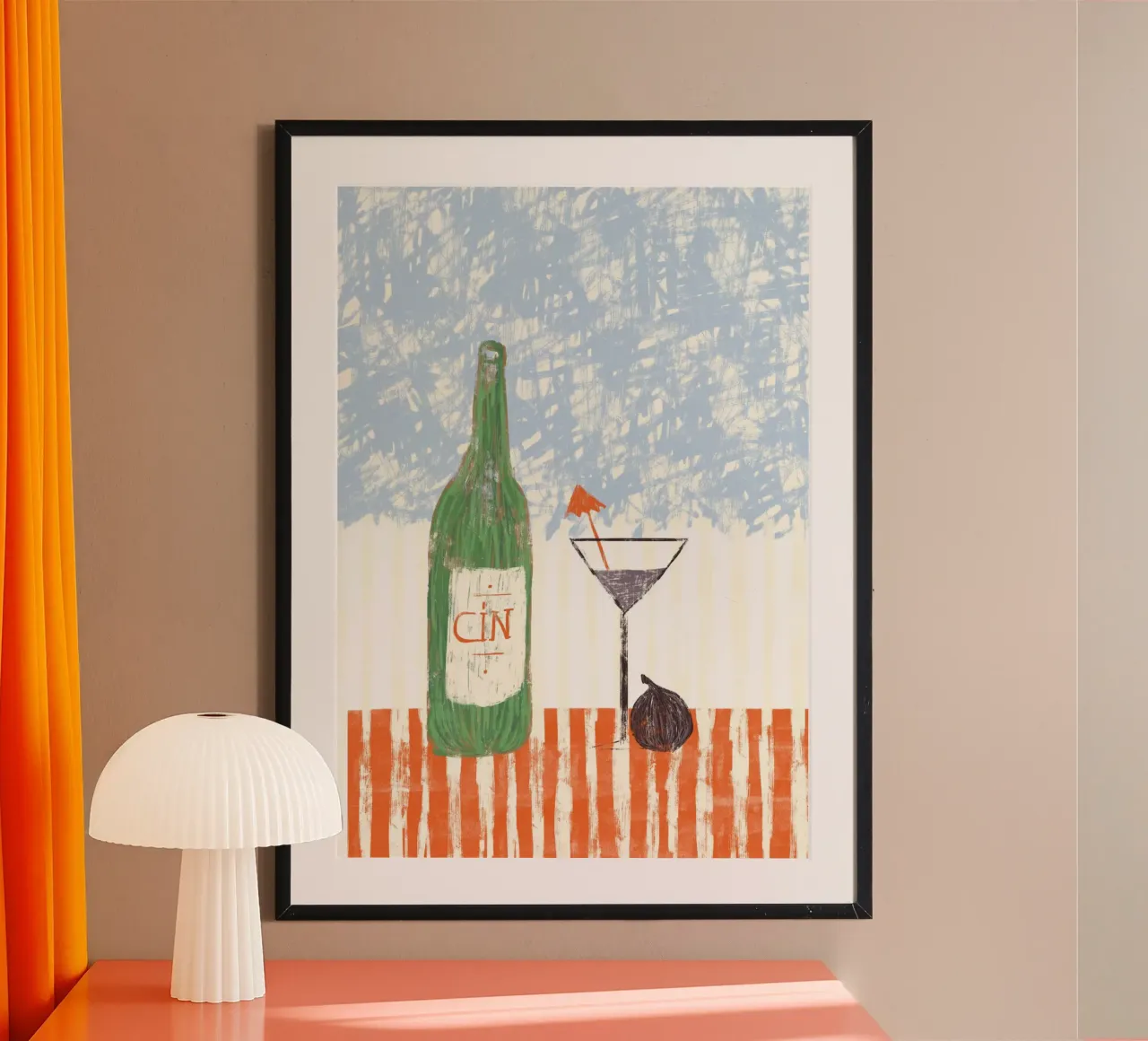 Cin poster con telaio in legno da Pictufy Sun & Spirit