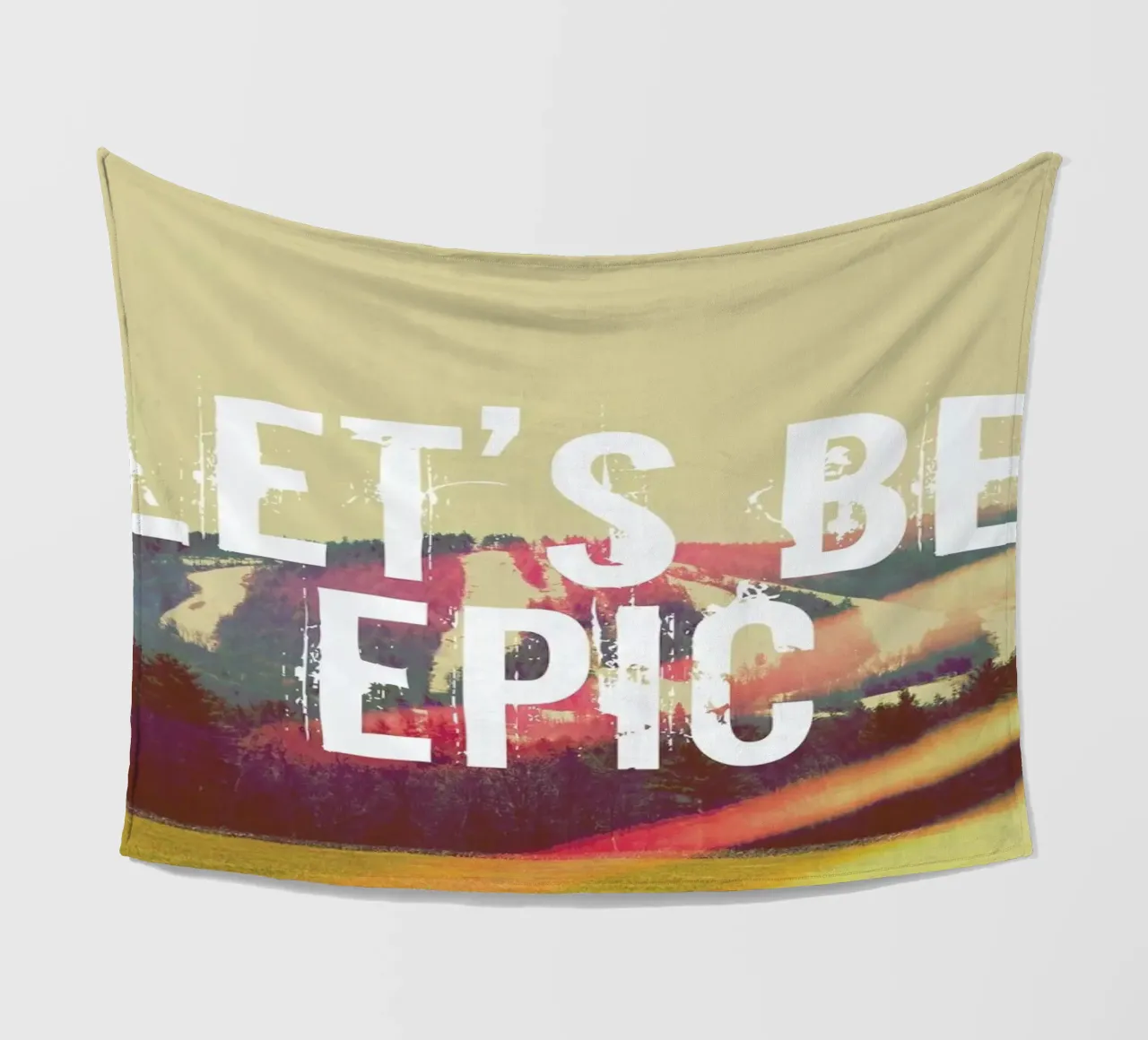 Let's Be Epic fleece blanket by Vintage Skies