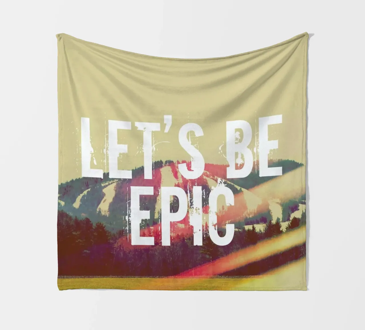 Let's Be Epic fleece blanket by Vintage Skies
