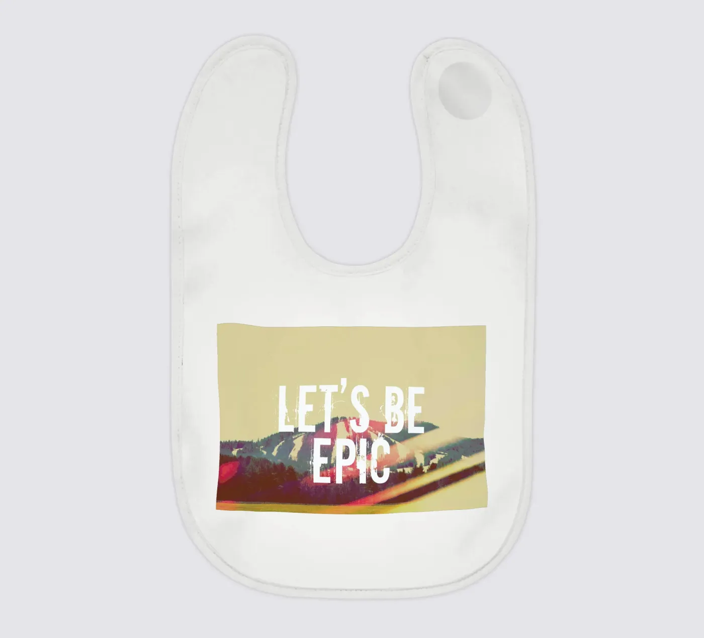 Let's Be Epic baby bib by Vintage Skies