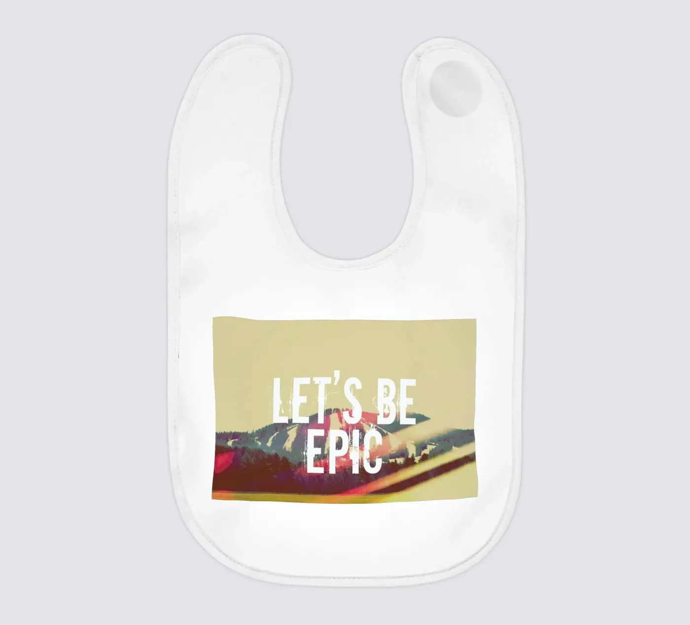 Let's Be Epic baby bib by Vintage Skies