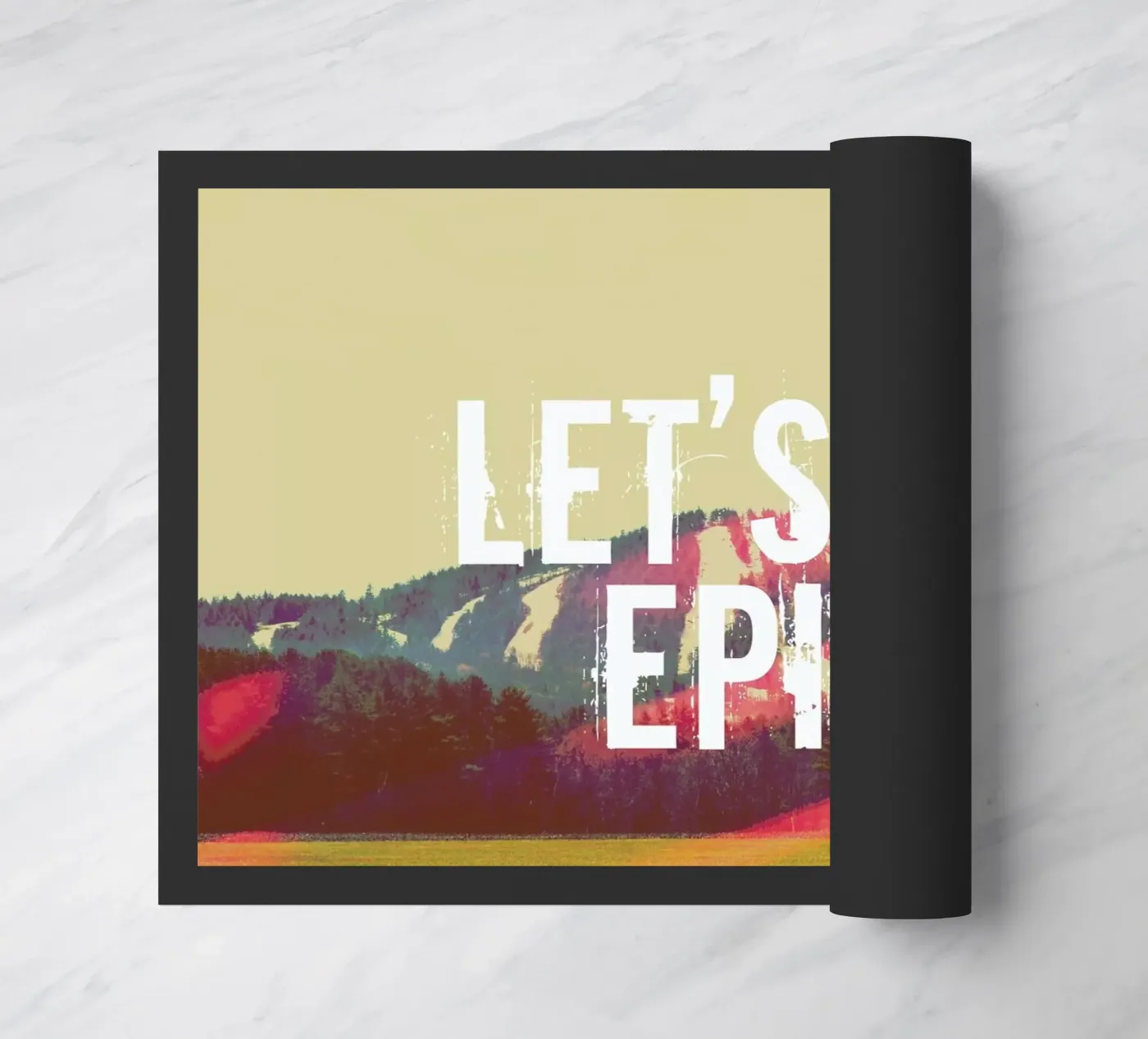 Let's Be Epic doormat by Vintage Skies