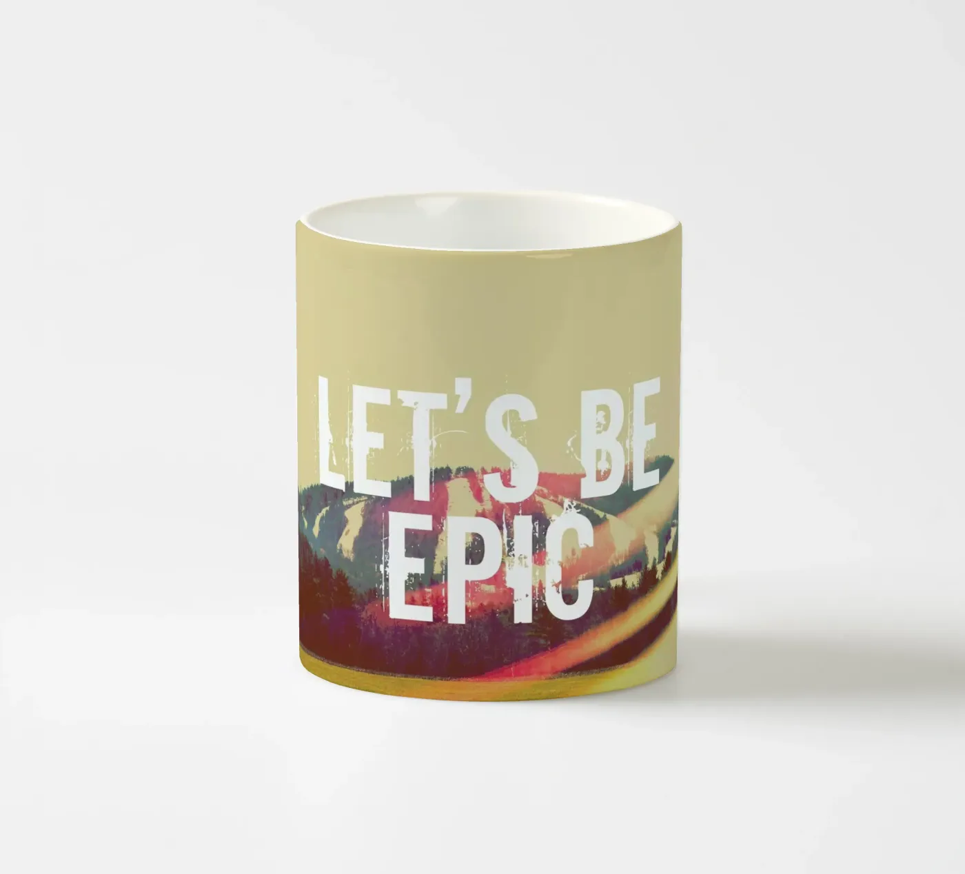 Let's Be Epic ceramic mug by Vintage Skies