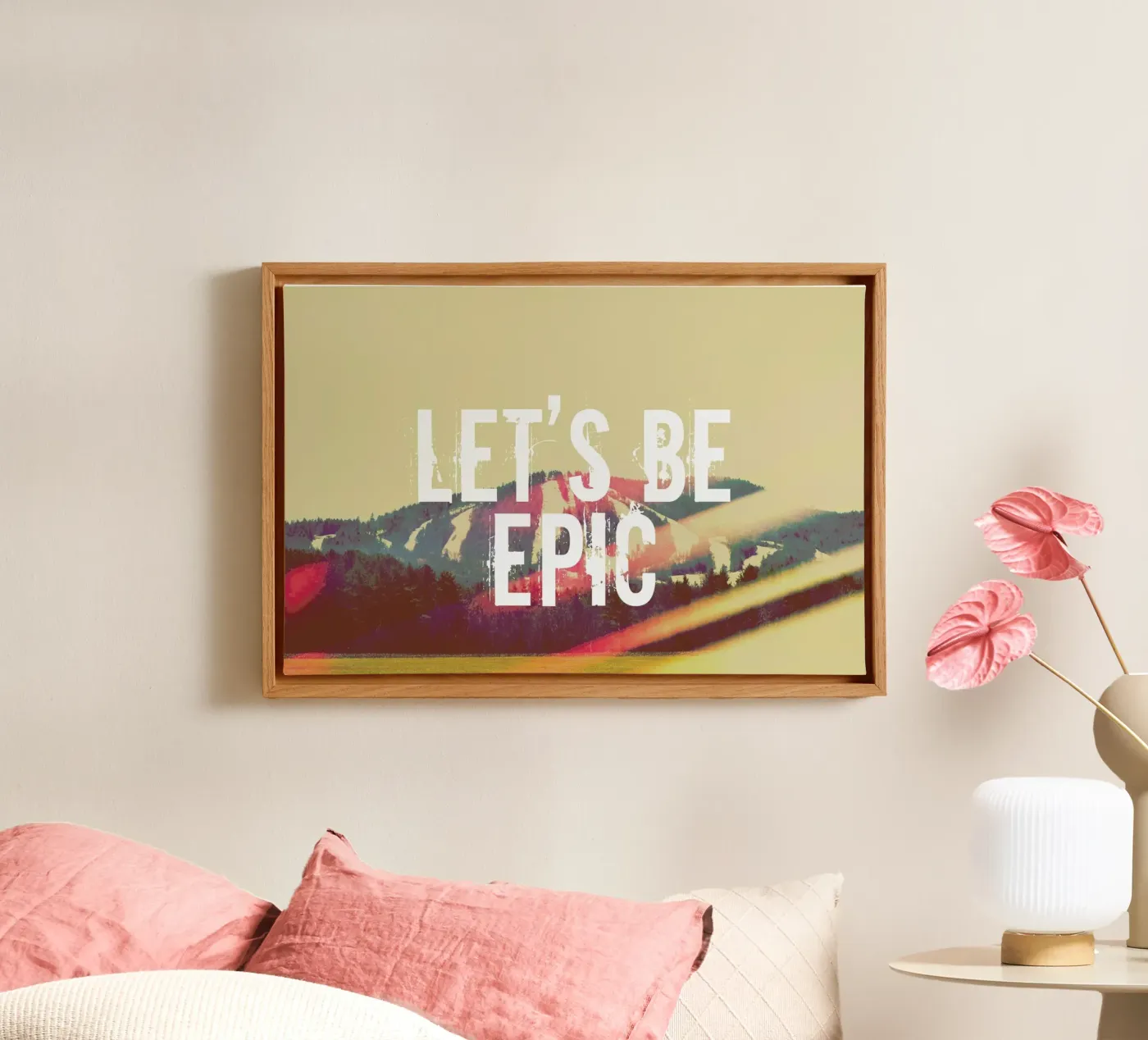 Let's Be Epic canvas by Vintage Skies