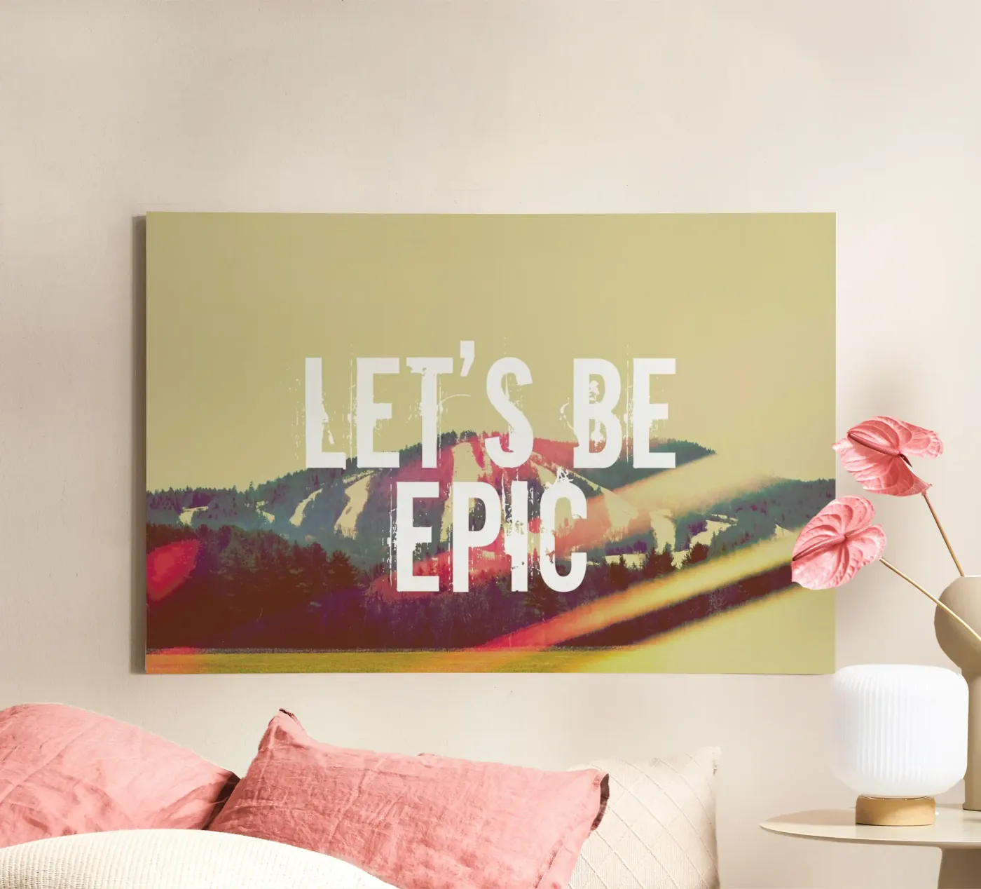 Let's Be Epic canvas by Vintage Skies