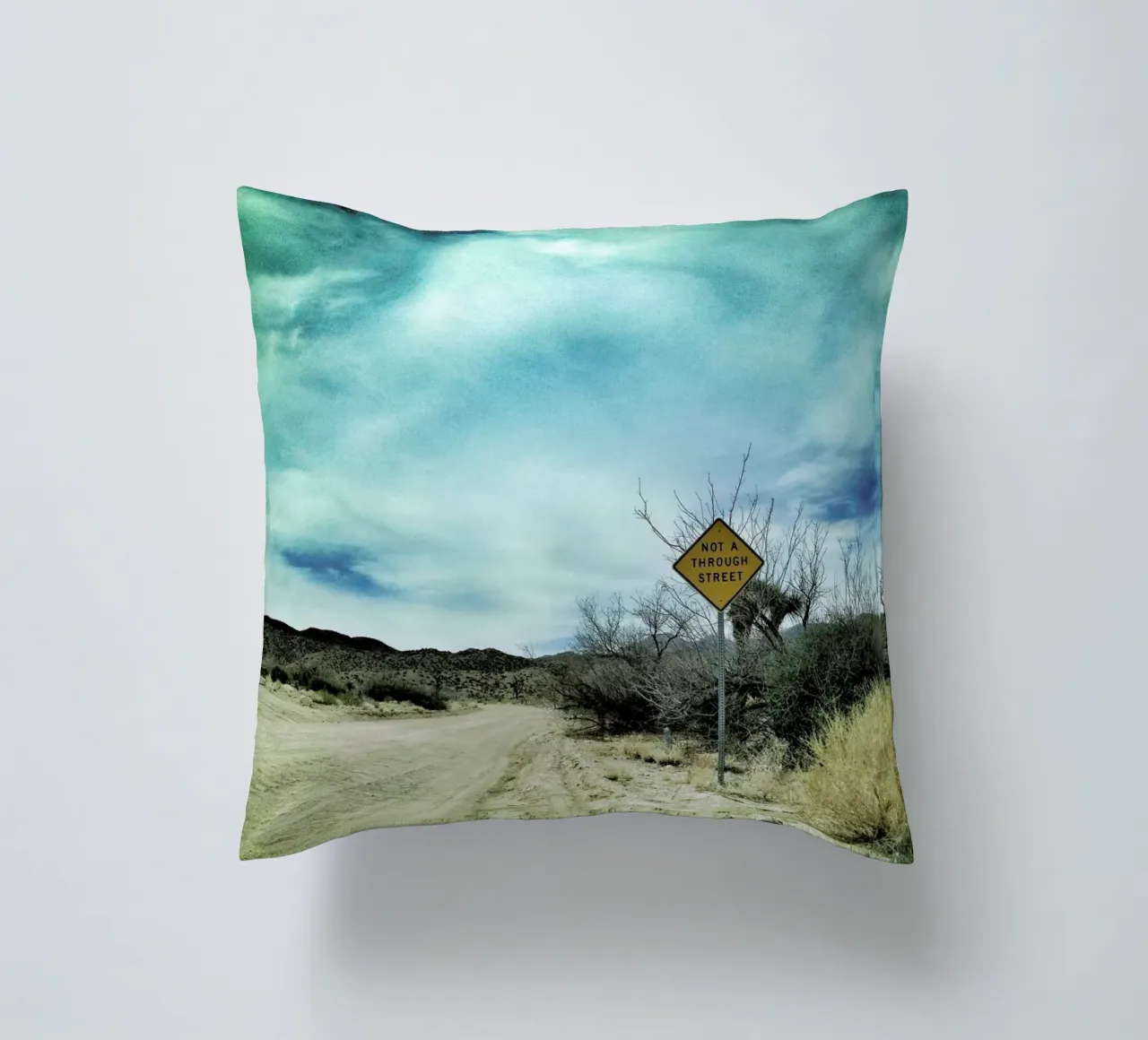 Desert Road decorative cushion by Maria Sattrup