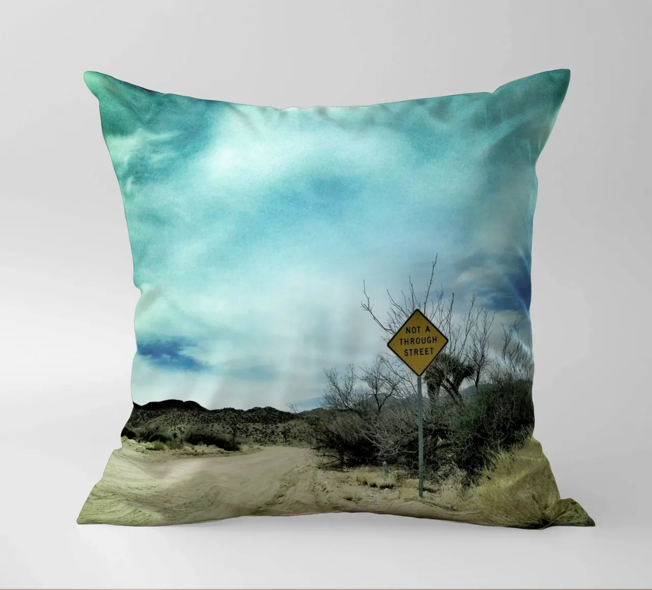Desert Road decorative cushion by Maria Sattrup